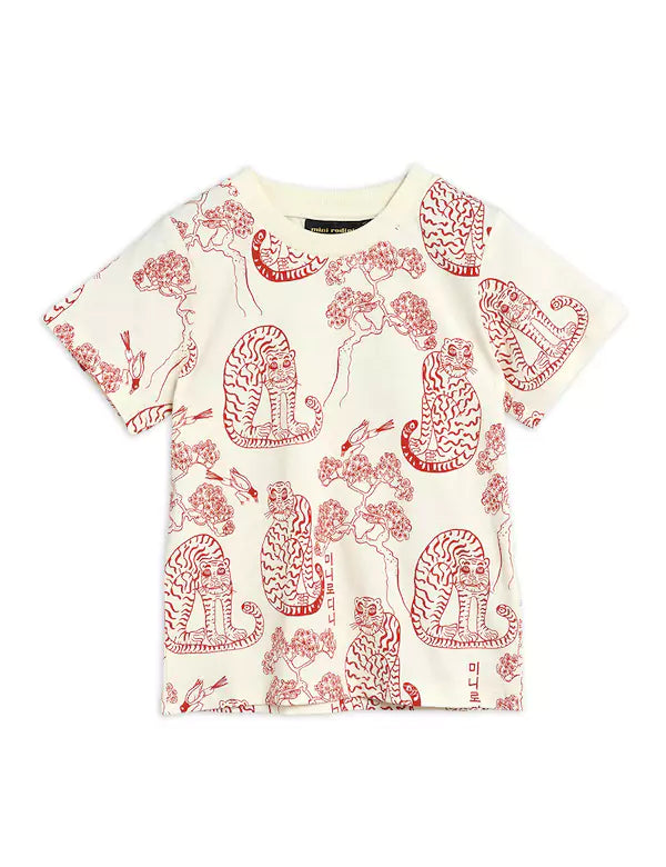 Mini Rodini Tigers T-paita - Luonnonvalkoinen