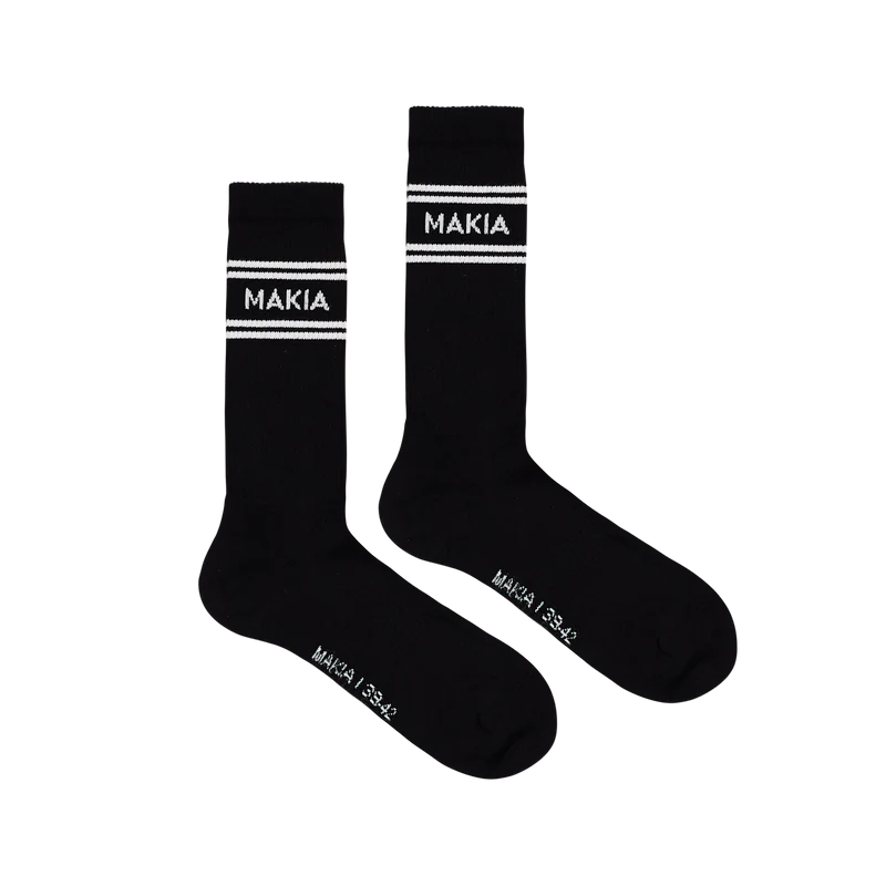 Makia Stripe Socks - Musta