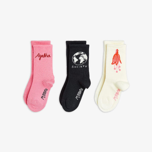 Mini Rodini Agatha 3-pack Socks
