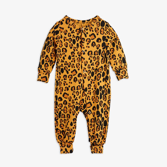 Mini Rodini Basic leopard button jumpsuit TENCEL™, 80/86