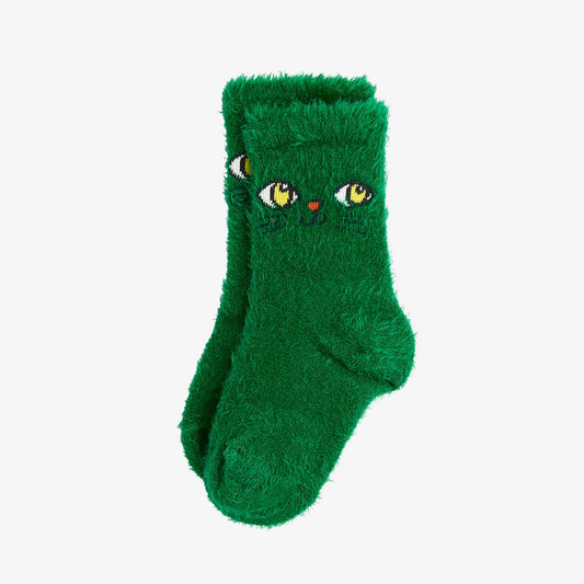 Mini Rodini Cat face fluffy sock