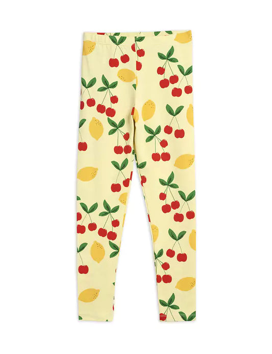 Mini Rodini Cherry Lemonade Leggingssit - Keltainen