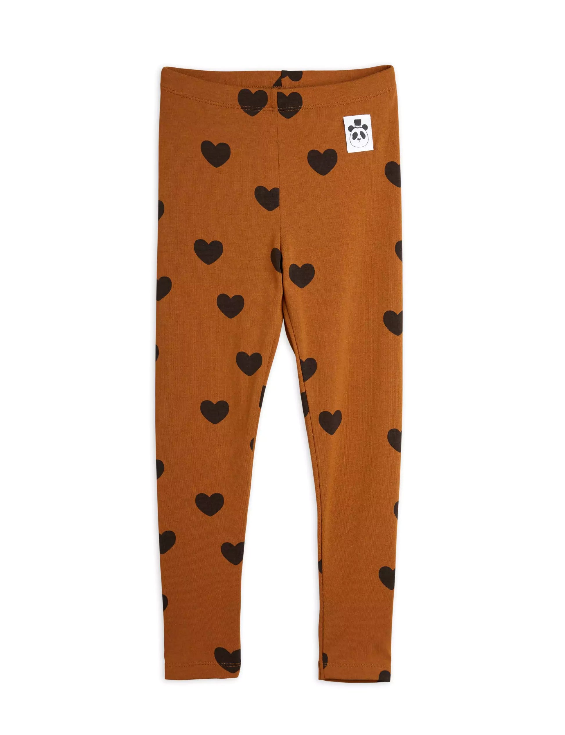 Mini Rodini Leggingsit - Ruskea - Sydän