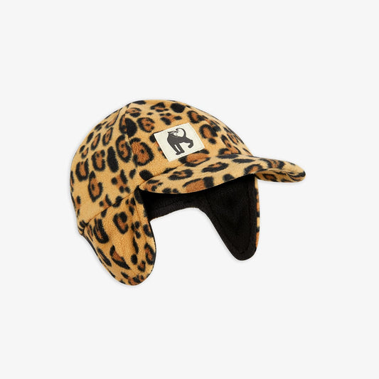 Mini Rodini Leopard fleece cap