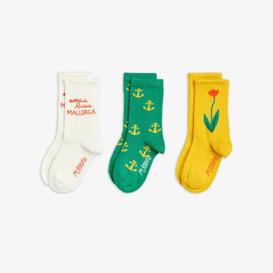 Mini Rodini Mallorca 3-pack socks