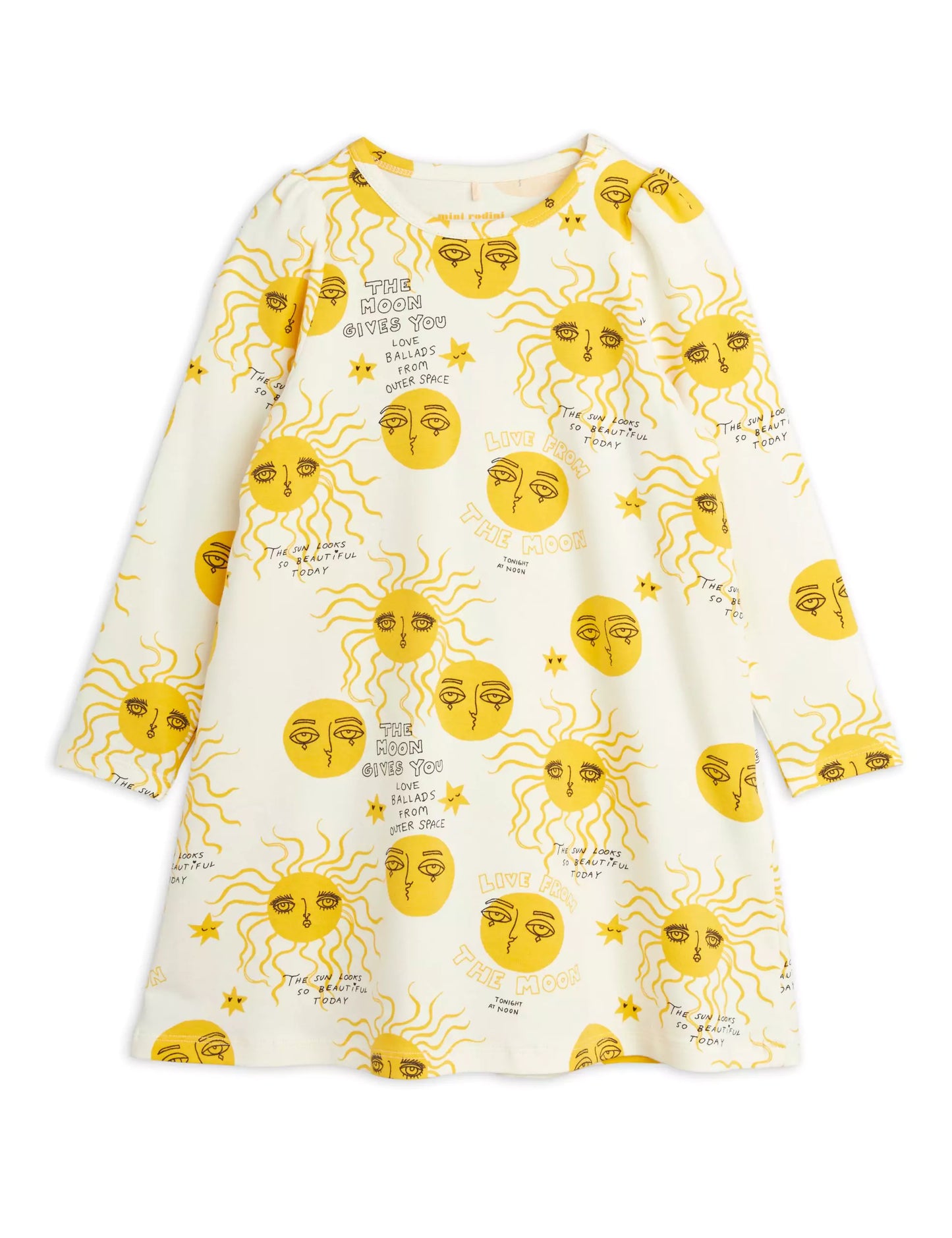 Mini Rodini Moon and Sun Mekko - Keltainen