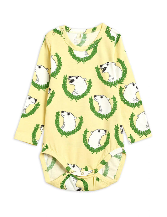 Mini Rodini Polar Bear Body - Keltainen