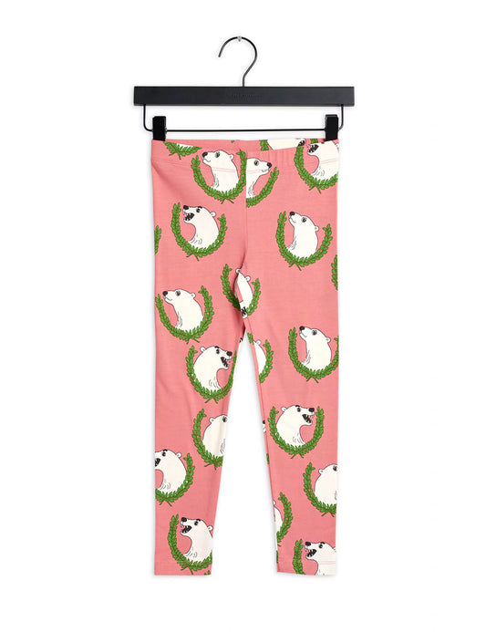 Mini Rodini Polar Bear Leggingssit - Pinkki