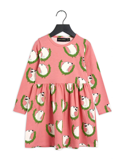 Mini Rodini Polar Bear Mekko - Pinkki