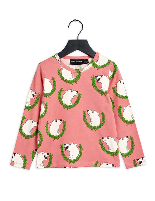 Mini Rodini Polar Bear Pitkähihainen Paita - Pinkki
