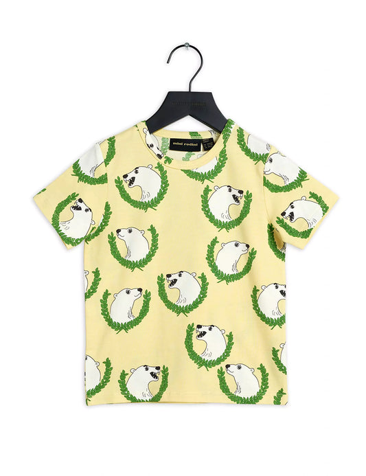 Mini Rodini Polar Bear T-paita - Keltainen