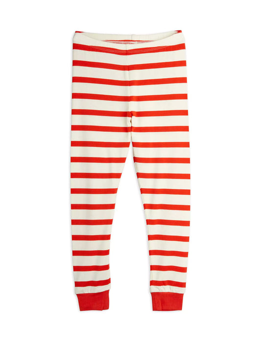 Mini Rodini Stripe Leggingssit - Punainen