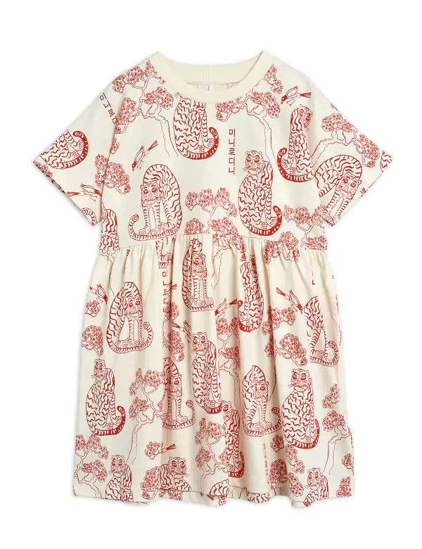Mini Rodini Tigers Mekko Luonnonvalkoinen