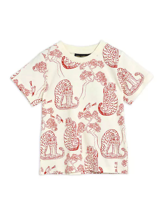 Mini Rodini Tigers T-paita - Luonnonvalkoinen