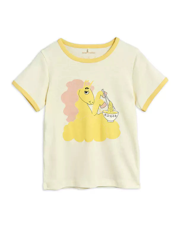Mini Rodini Unicorn Noodles sp T-paita - Keltainen