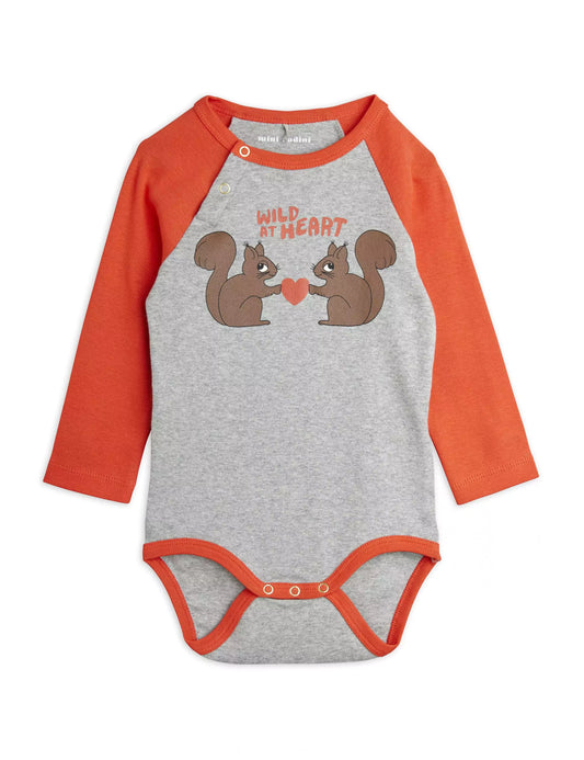 Mini Rodini Wild at Heart Body - Punainen