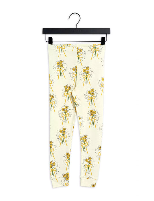 Mini Rodini Winterflowers Leggingssit - Keltainen