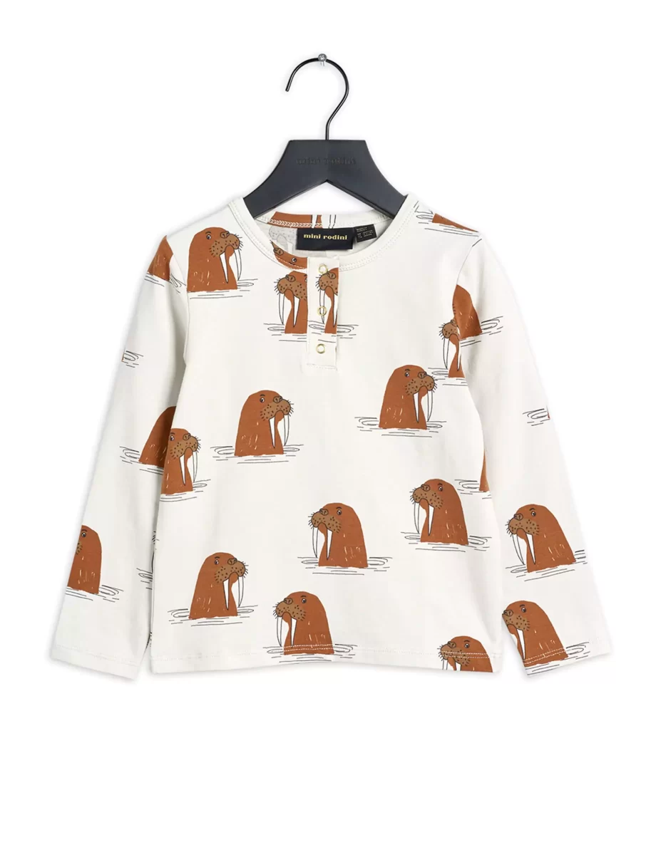 Mini Rodini Walrus aop Grandpa - Harmaa