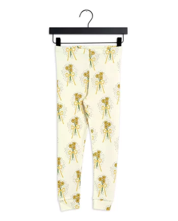 Mini Rodini Winterflowers Leggingssit - Keltainen