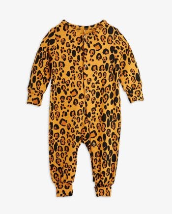 Mini Rodini Basic leopard button jumpsuit TENCEL™, 80/86